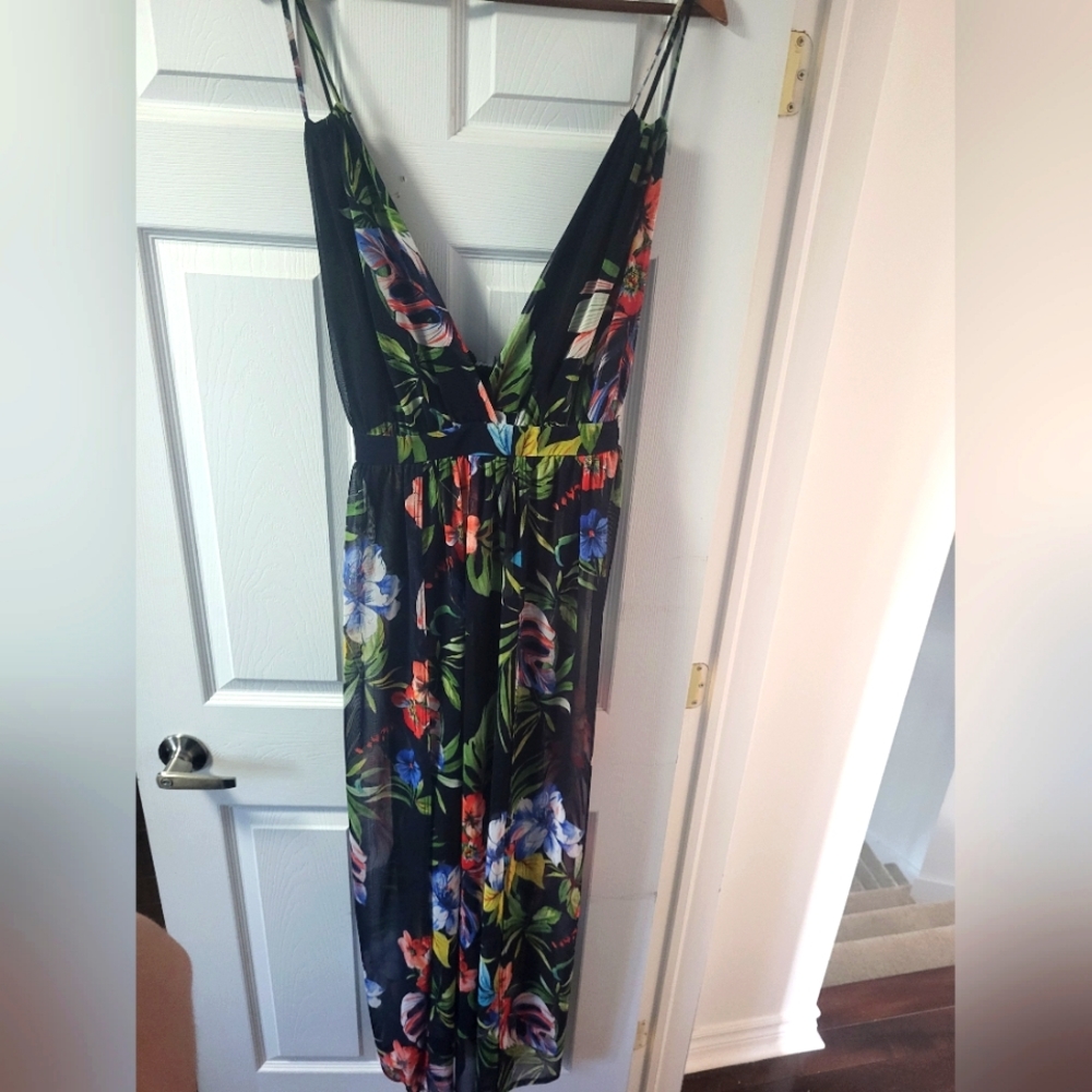 Tropical maxi dress (L)